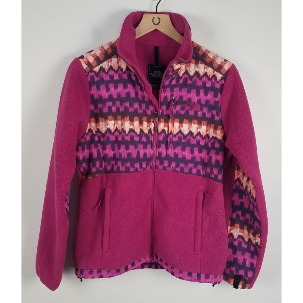The North Face Women's Sz. S Denali Pink Ikat-print Full Zip Fleece Jacket